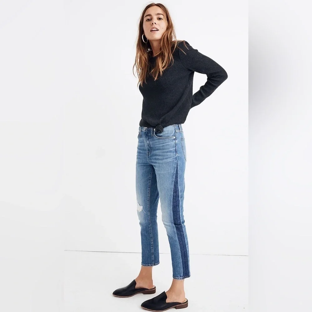 Madewell The High-Rise Slim Boyjean in Raebrook Wash Eco Edition‎ 25